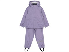 Mikk-line purple rainwear with suspenders